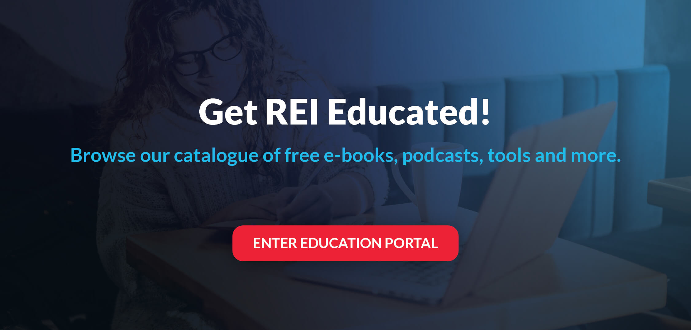 banner for Leadflow's real estate education portal