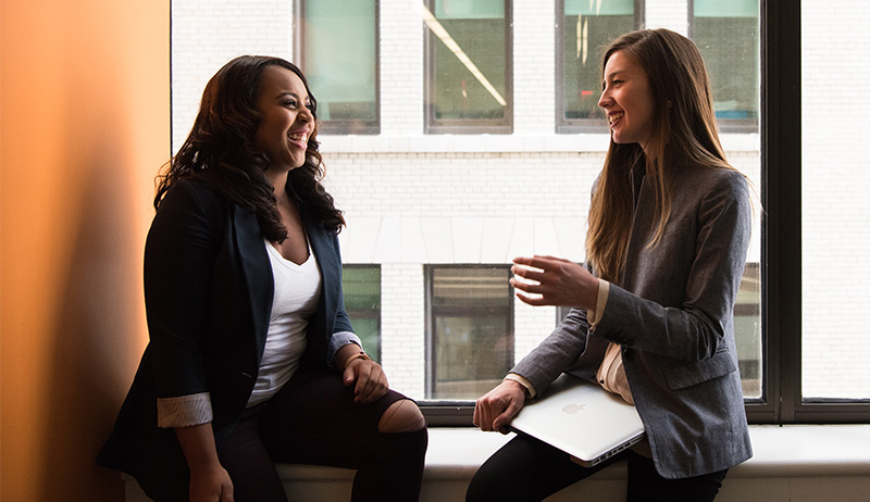 Property management company interviewing person for tenant screening